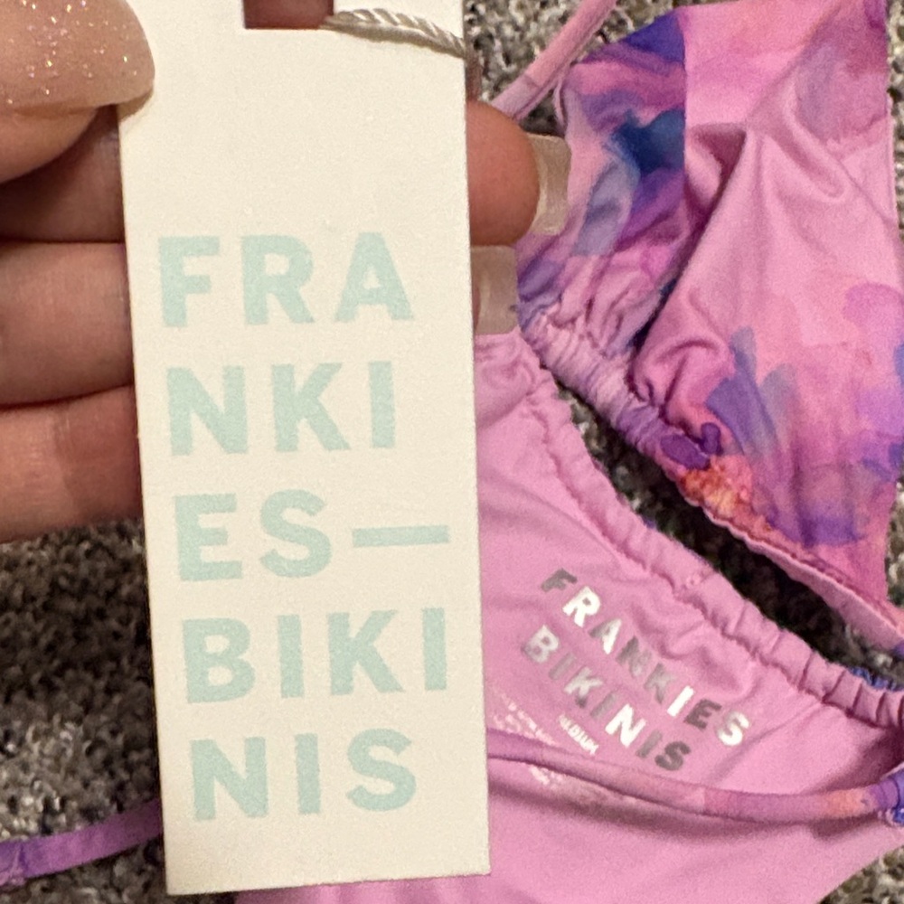 Frankie's Bikinis Pink and Purple Bikini Set - Picture 4 of 5